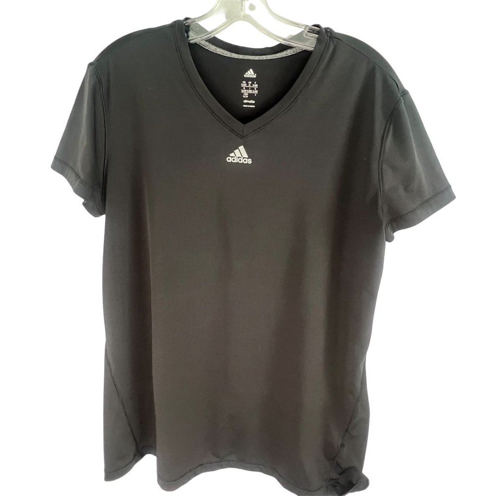Adidas Ladies Black V-Neck Tee-Extra Large